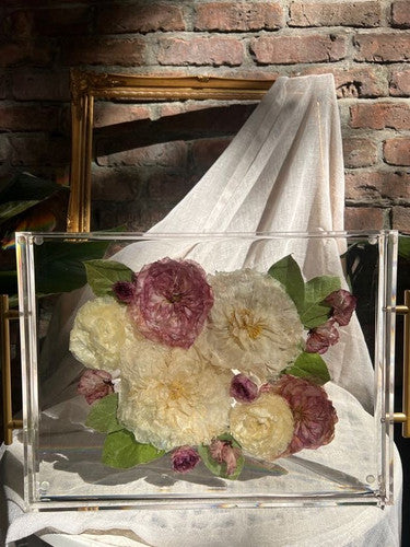 12x16 Peony & Dusty Rose Tray | Lush Magnolia 1